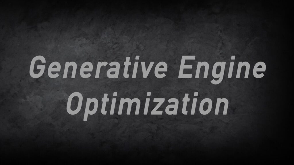 Generative Engine Optimization (GEO) banner on smoky background